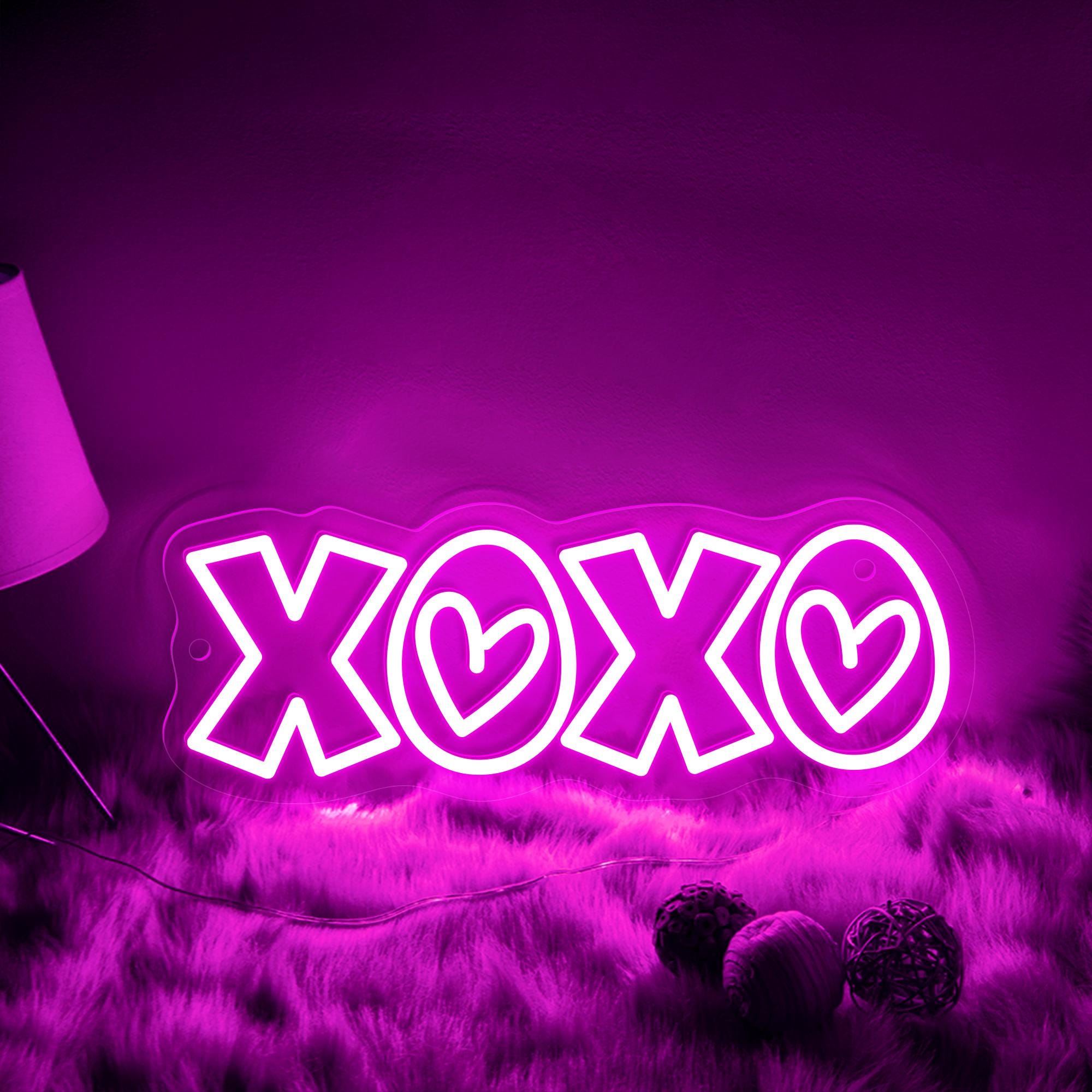 XOXO Neon Sign Valentine Gifts For Girlfriend Personalized Gift for Her Bedroom Decor Dorm Decor Custom Gift Birthday Gift Best friend Gift