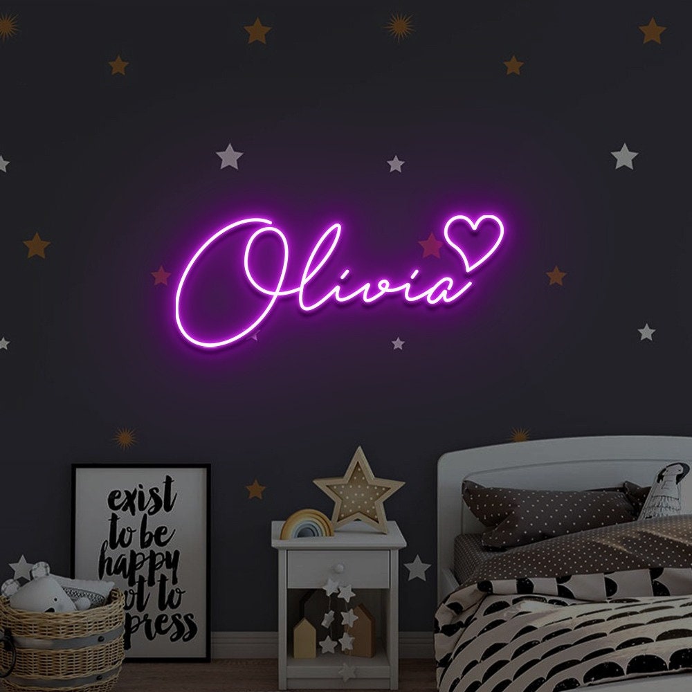 Custom Neon Name Sign Gifts, Kids Bedroom Neon Sign Light, Light Up Name Sign, Teens Boys Room Decor Girls Bedroom Ideas, Gift for Kids.