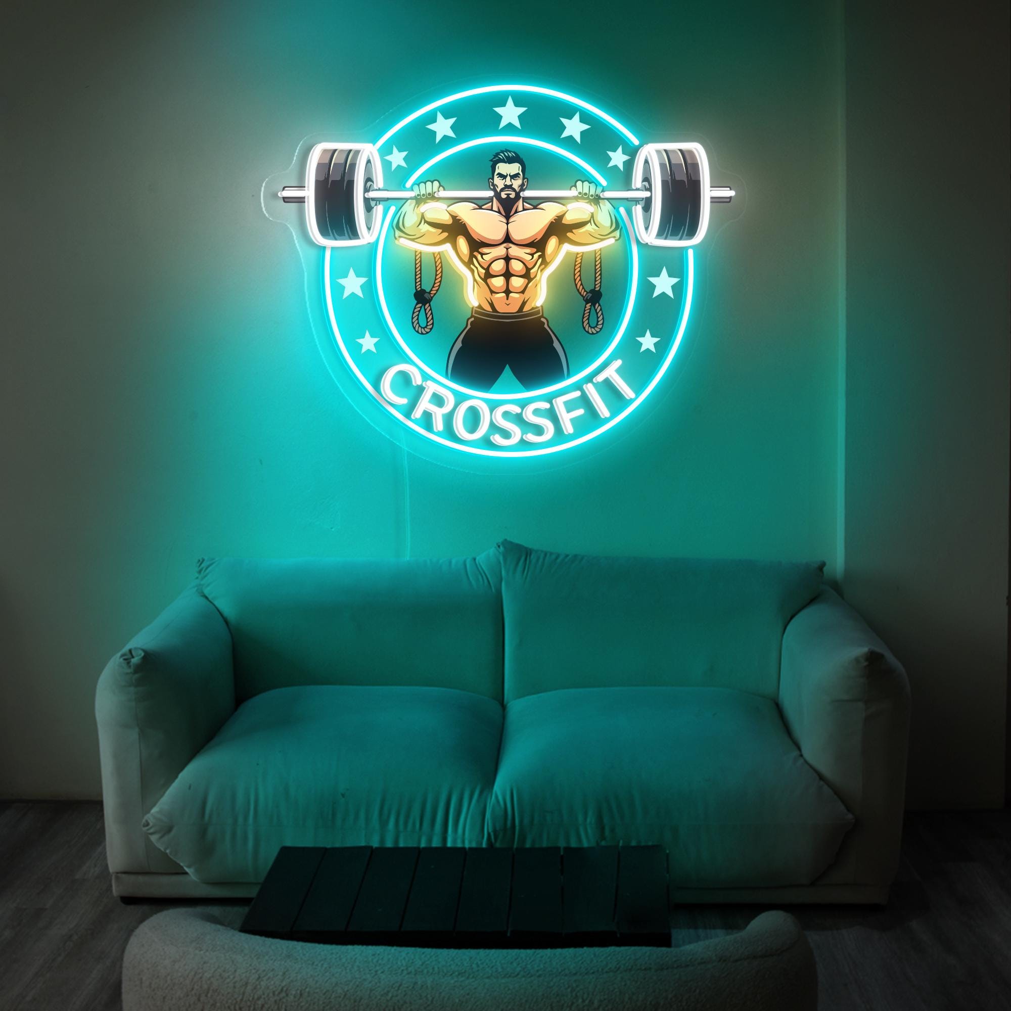 Personalized Logo Gym Sign Yoga Custom Workout Signs Fitness Decor Wall Decor Custom Printable Wall Art Gift for him Business Logo Sign