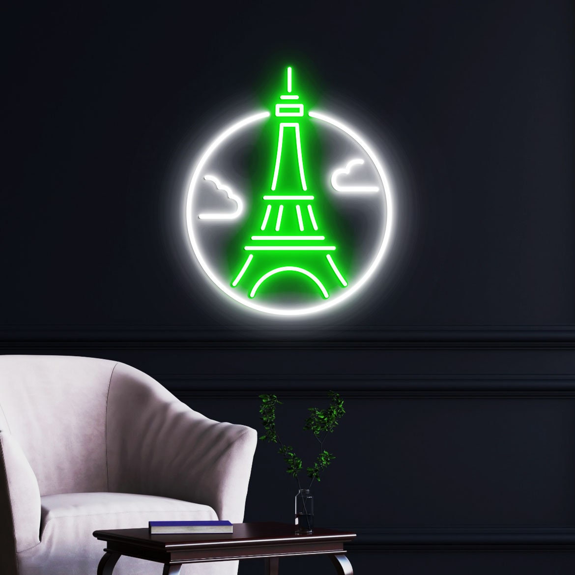 Eiffel Tower Neon Light, Neon Sign Light Decor, Eiffel Tower Bedroom Neon Sign, Bedroom Neon Lights, Home Neon Lights, Tower Wall Decoration