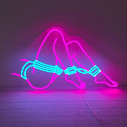BDSM Neon Sign, Sexy Woman Wall Art, Aesthetic Room Decor Line Art, BDSM Sex Wall Art, Erotic Wall Line Art