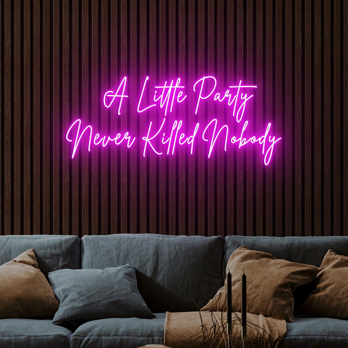 A Little Party Never Killed Nobody Neon Sign, Party Decor, Pink Led Sign Light for Party Event Decor