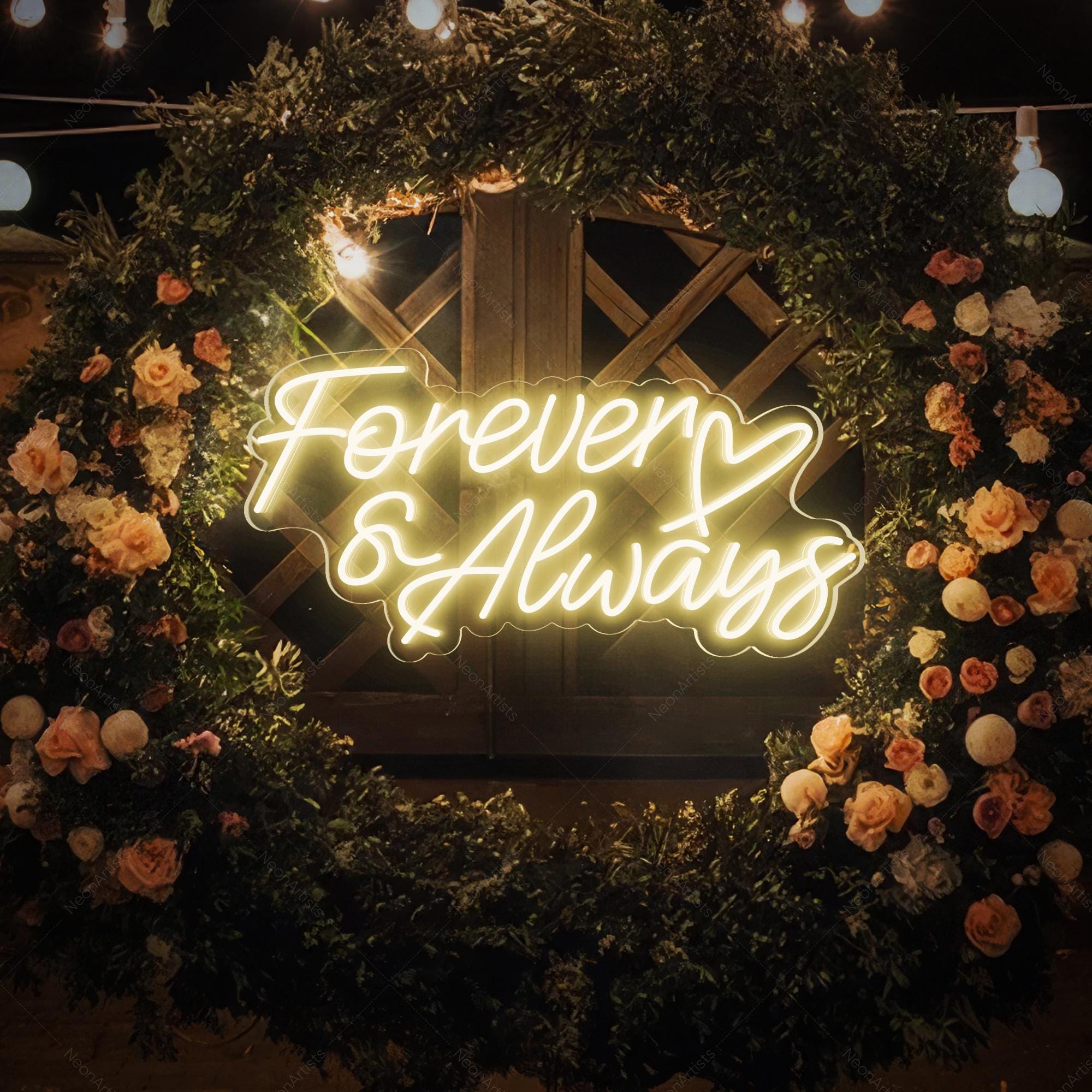 Custom Name Neon Sign | Forever & Always Custom Neon Sign | Wedding Gifts Neon Sign | Wedding Party Neon Sign |Neon Sign Custom | Wall Decor