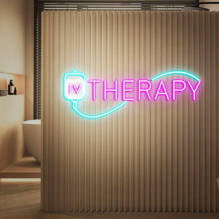 IV Therapy Neon Sign, Iv Injection Room Wall Decor, Med Spa Salon Neon Sign, IV Nutrient Therapy Room Decoration, Iv Drip Led Signs