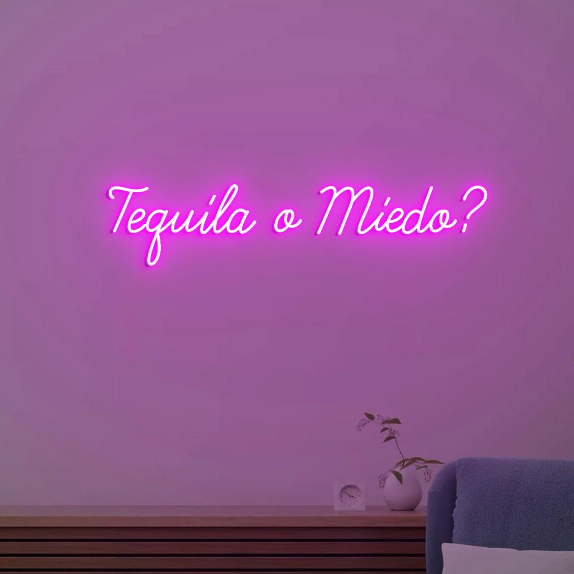 Tequila o Miedo Neon Light Sign, Bar Tequila Decoration, Tequila Led Neon Light Decor Wall, Tequila Bar Club Neon Light, Tequila Signs