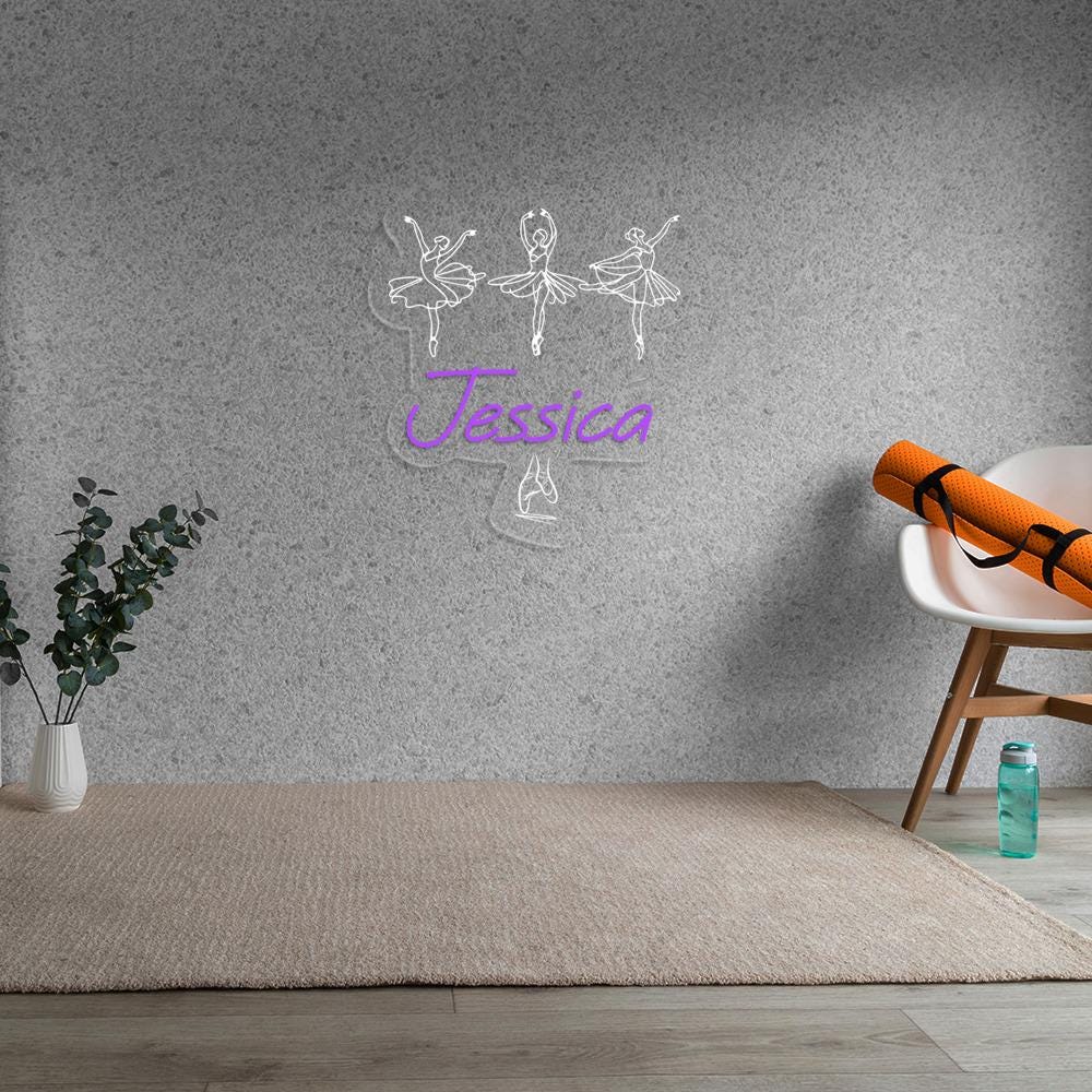 Personalized Name Ballet Neon Sign Gifts, Custom Ballerina Neon, Ballerina Neon ,Dance Teacher Gift, Dance Mom Neon Led, Gift For Dancer
