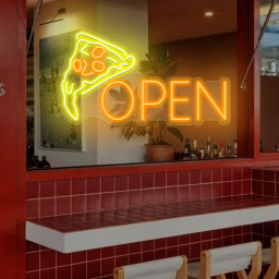 Pizza Open Neon Sign,Restaurant Neon Sign,Open Pizza Neon sign,Kitchen neon sign,,Wall Decor Business Neon Sign, Gift For Restaurant Shop