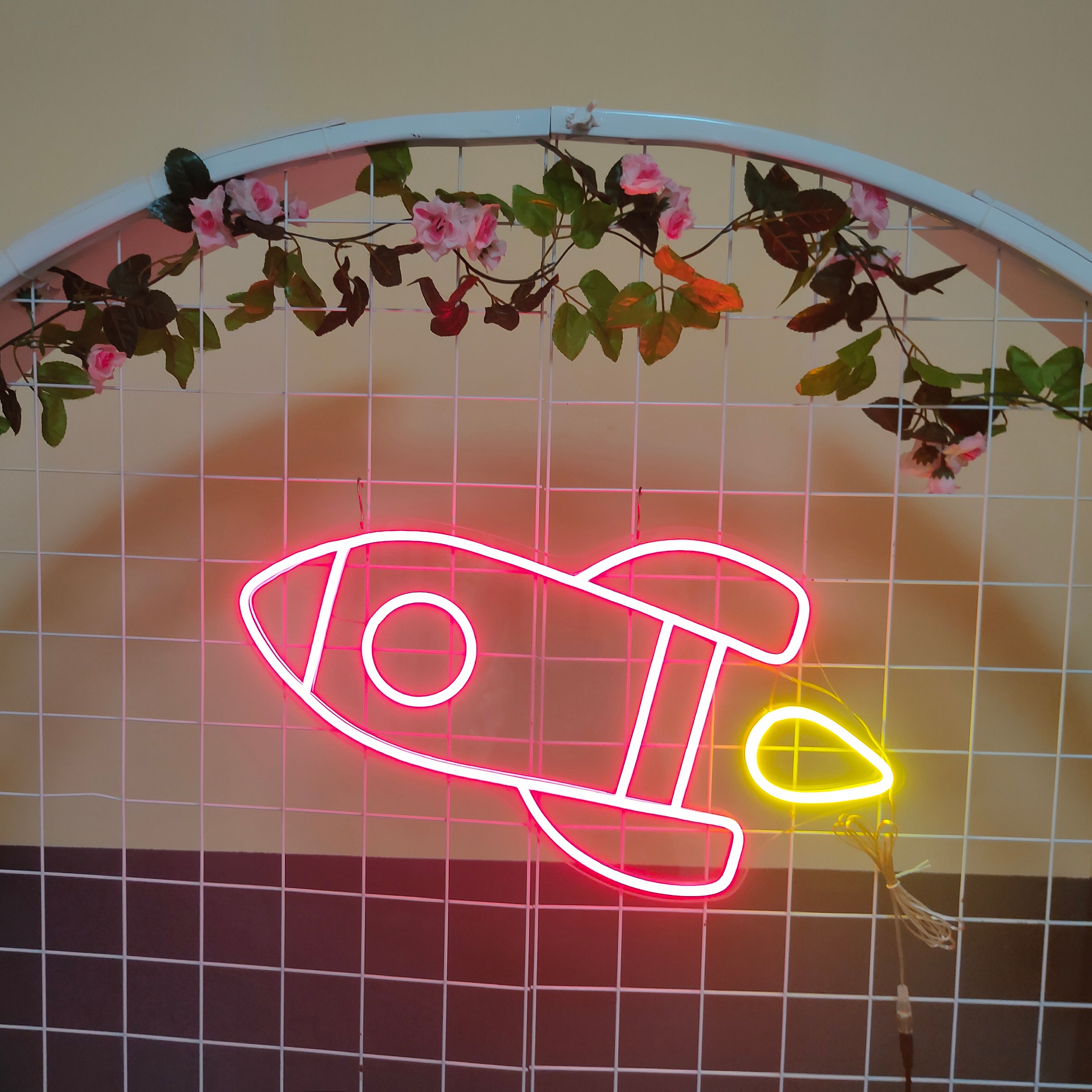 Neon Sign Rocket Decoration Custom Lights Room Home Decor Bedroom wall Hanging Bar Club Boy Personalized gifts Flexible light strip Banner