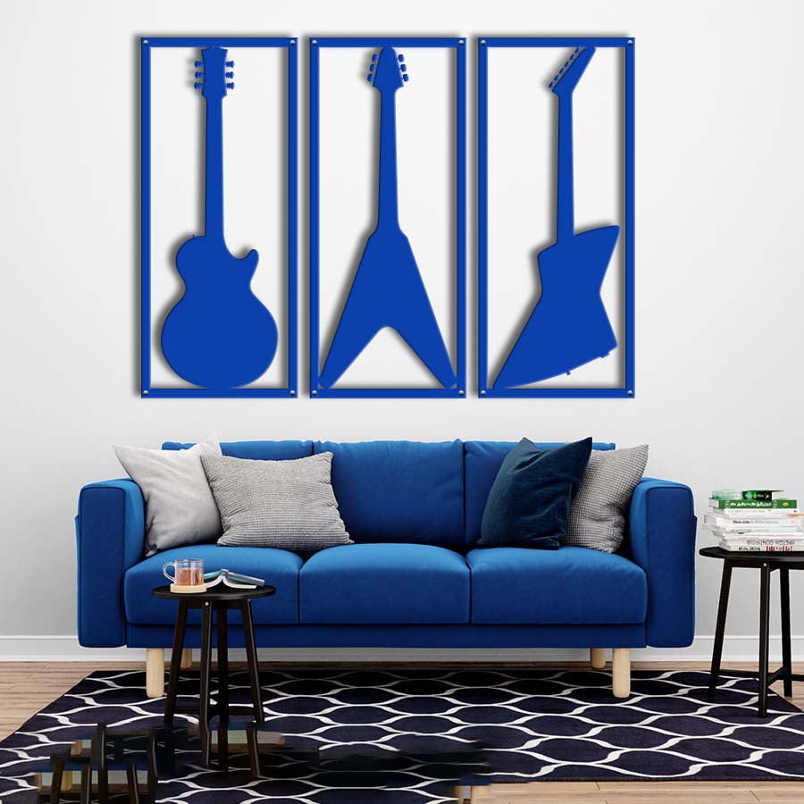 Life-size Guitar Trio Framed