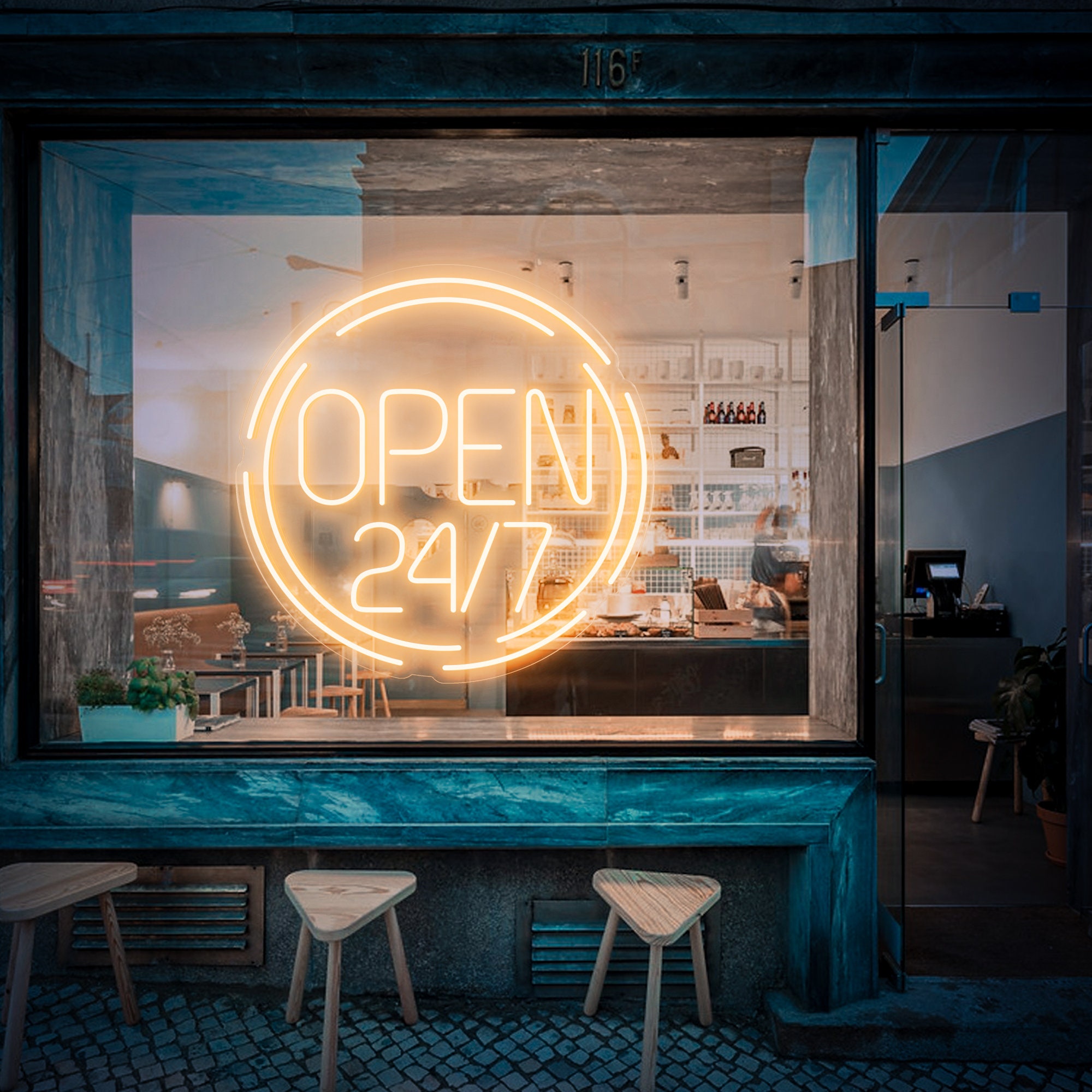 Open 24/7 Service Led Sign,Open Neon Sign,Open 24 Hours Neon Sign,Business Neon Light,Custom Open Neon Sign, Vertical Open Led Sign