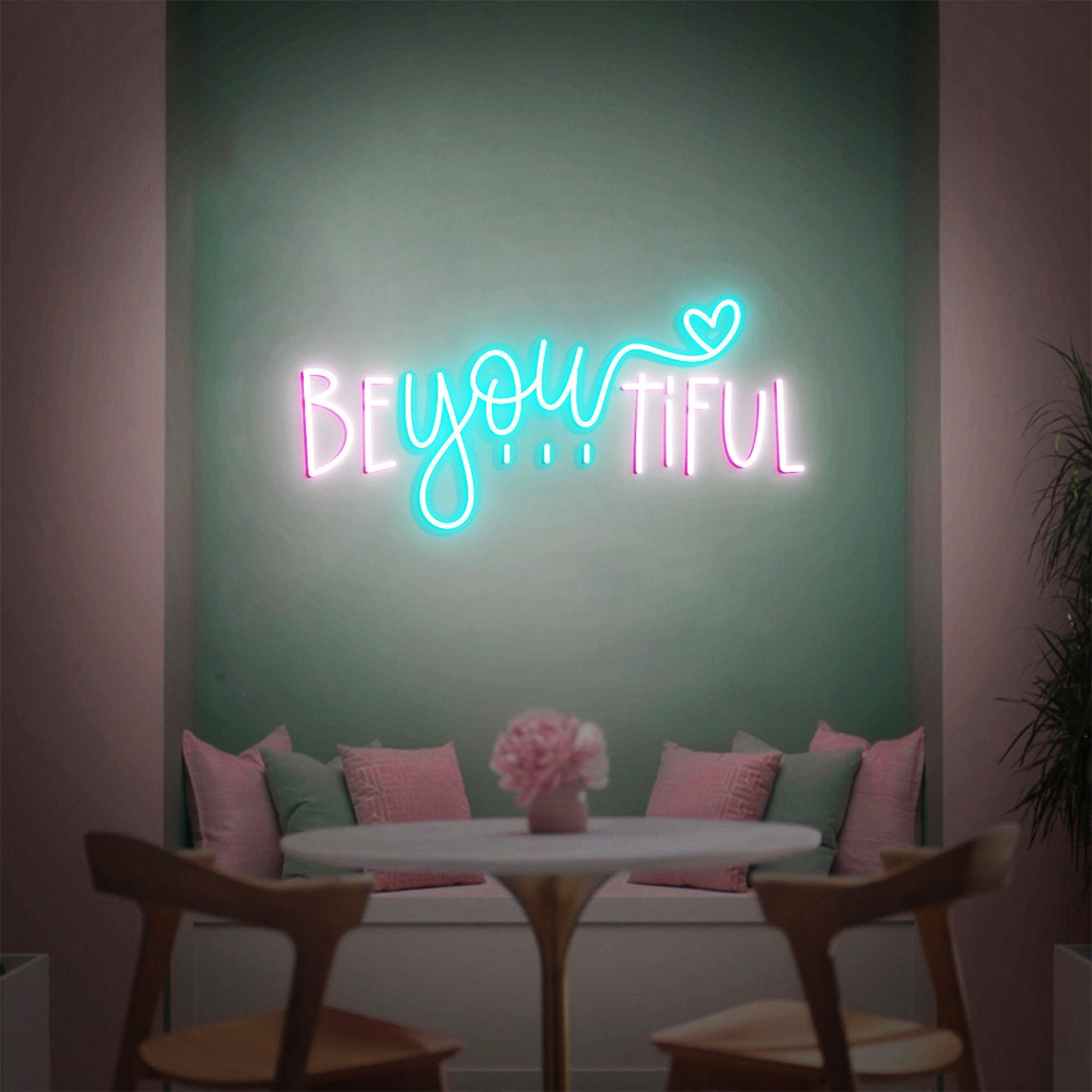Custom Be You Tiful Sign, BeYouTiful Sign for Girl Bedroom Decor, Makeup Room Sign, Custom Beautiful Sign Gift for Beauty Salon