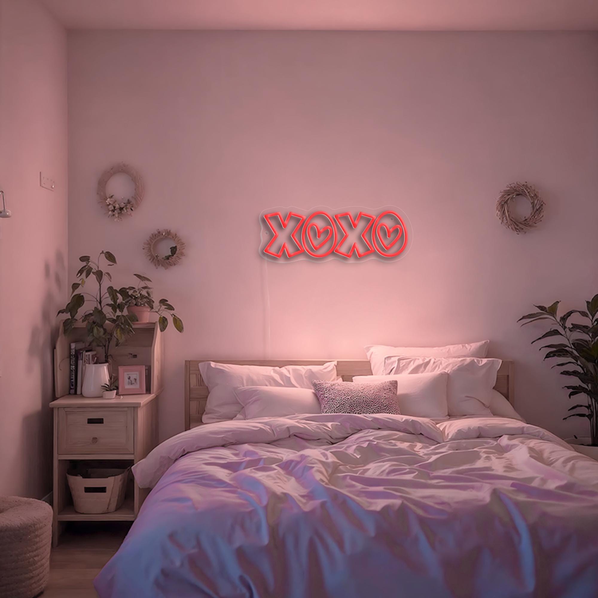 XOXO Neon Sign Valentine Gifts For Girlfriend Personalized Gift for Her Bedroom Decor Dorm Decor Custom Gift Birthday Gift Best friend Gift