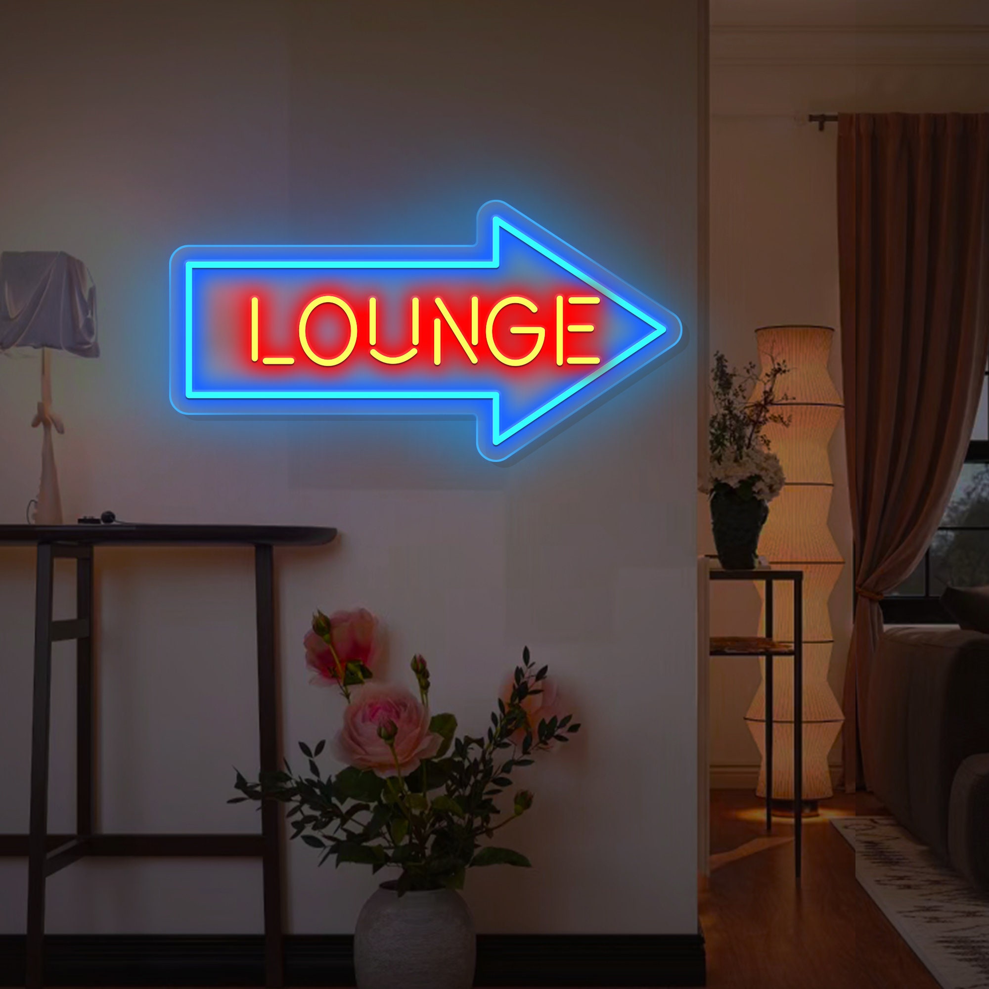 Lounge Led Neon Sign / Lounge room decoration / Lounge Neon Sign/ Club Neon Sign/ Bar Neon Sign/ Neon Pub Sign/ Personalized Gift/Wall Decor