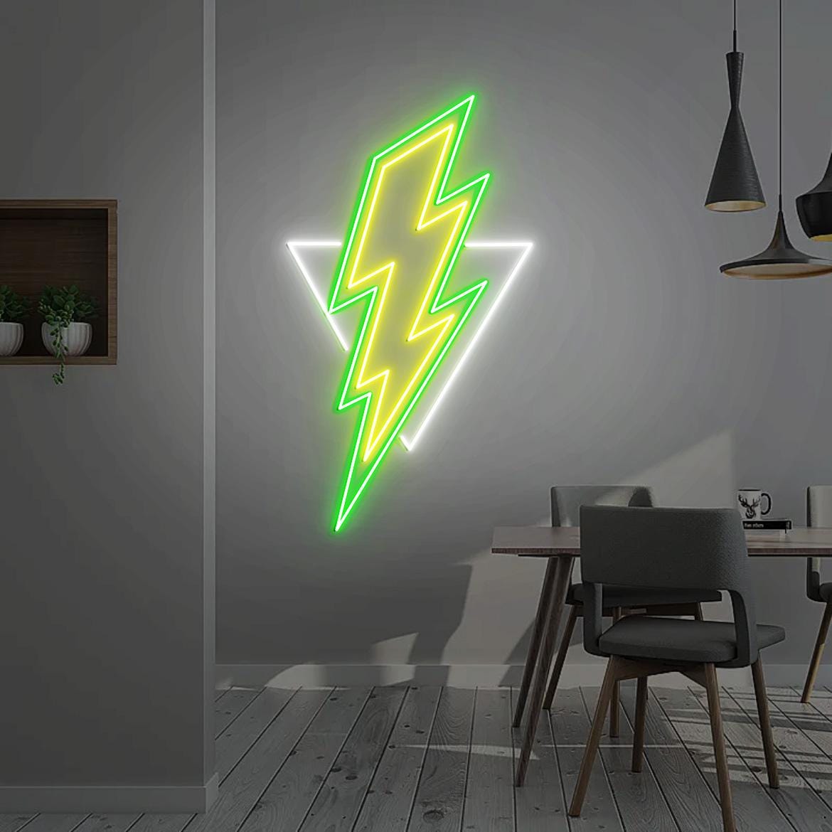 Lightning Bolt Neon Sign, Lightning Bolt Shape Wall Art, Thunder Bolt Lightning, Game Boy Room Decor, Bolt Gift for Kids