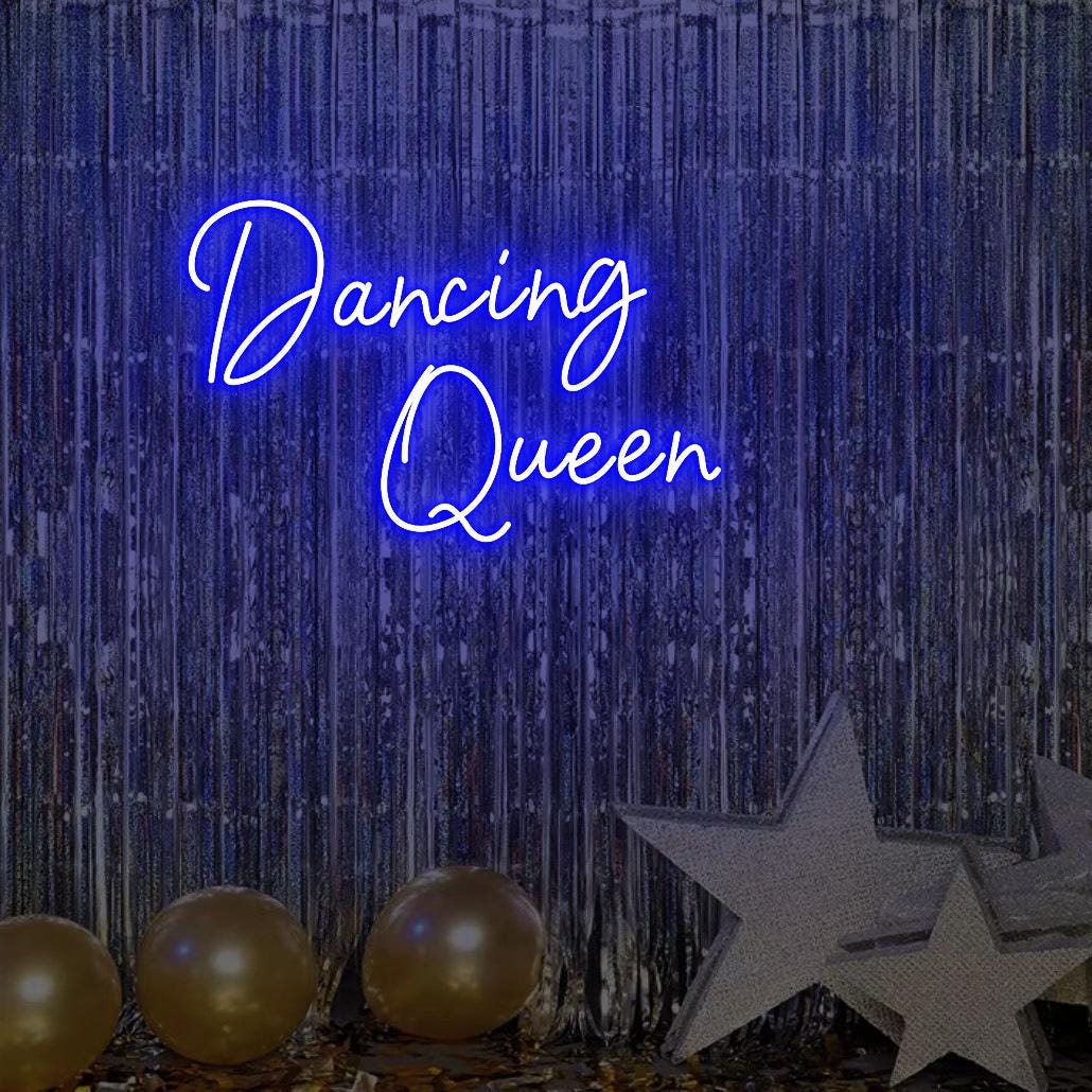Dancing Queen Sign Neon Light, Dancing Party Backdrop Decor, Disco Theme Party Led Sign, Disco Birthday Party Neon Light, Party Decorations