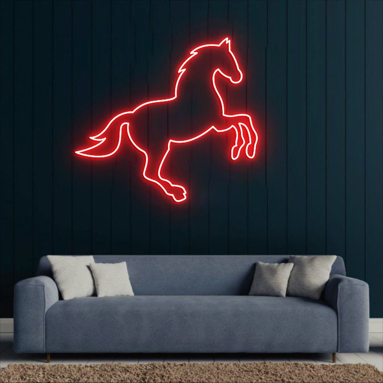 Horse Neon Light, Horse Decor, Horse Room Decor, Horse Wall Art