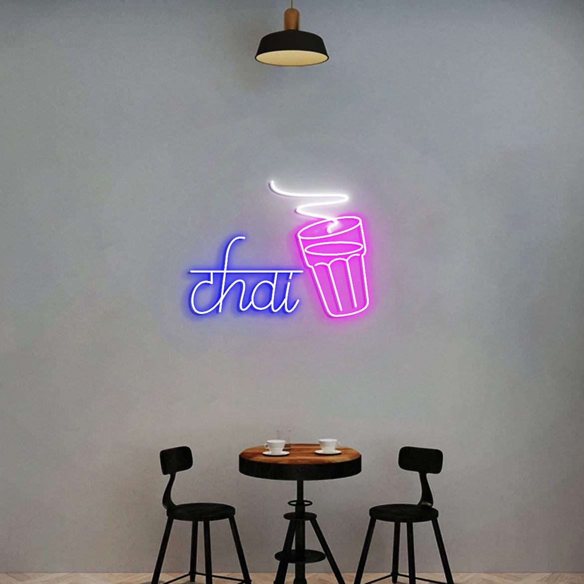 Chai Neon Sign Light, Indian Chai Sign for Dining Room, Restaurants Decor, India Chai Bar Wall SignChai, Chai Sign for Business Decor