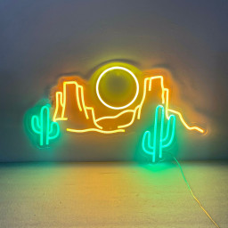 Desert with Cactus Neon Light, Desert Decor, Desert Neon Light, Wild West, Gift for Husband