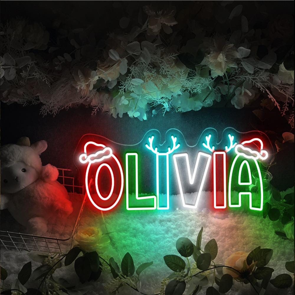 Custom Name Christmas Neon, Christmas Gifts, Christmas Neon Sign, Family photo Christmas Neon, Christmas Family, Christmas Neon Sign Gifts