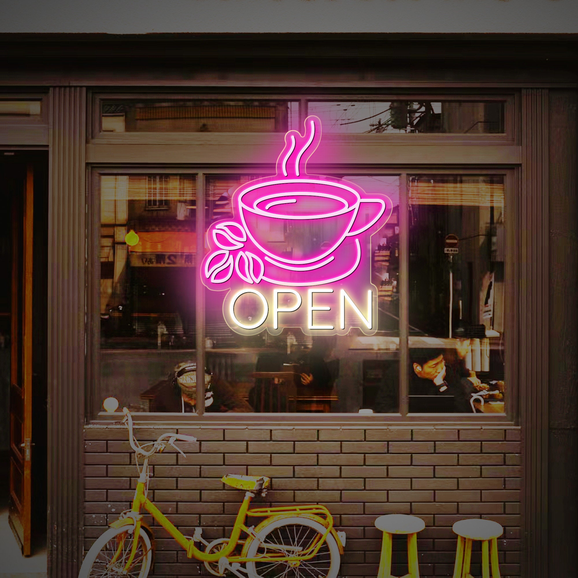 Coffee Open Neon Sign,Custom Coffee Bar Sign,Neon Coffee Sign,Cafe Bar Decor Sign,LED Neon light For coffee shop Open Sign,Custom Neon signs
