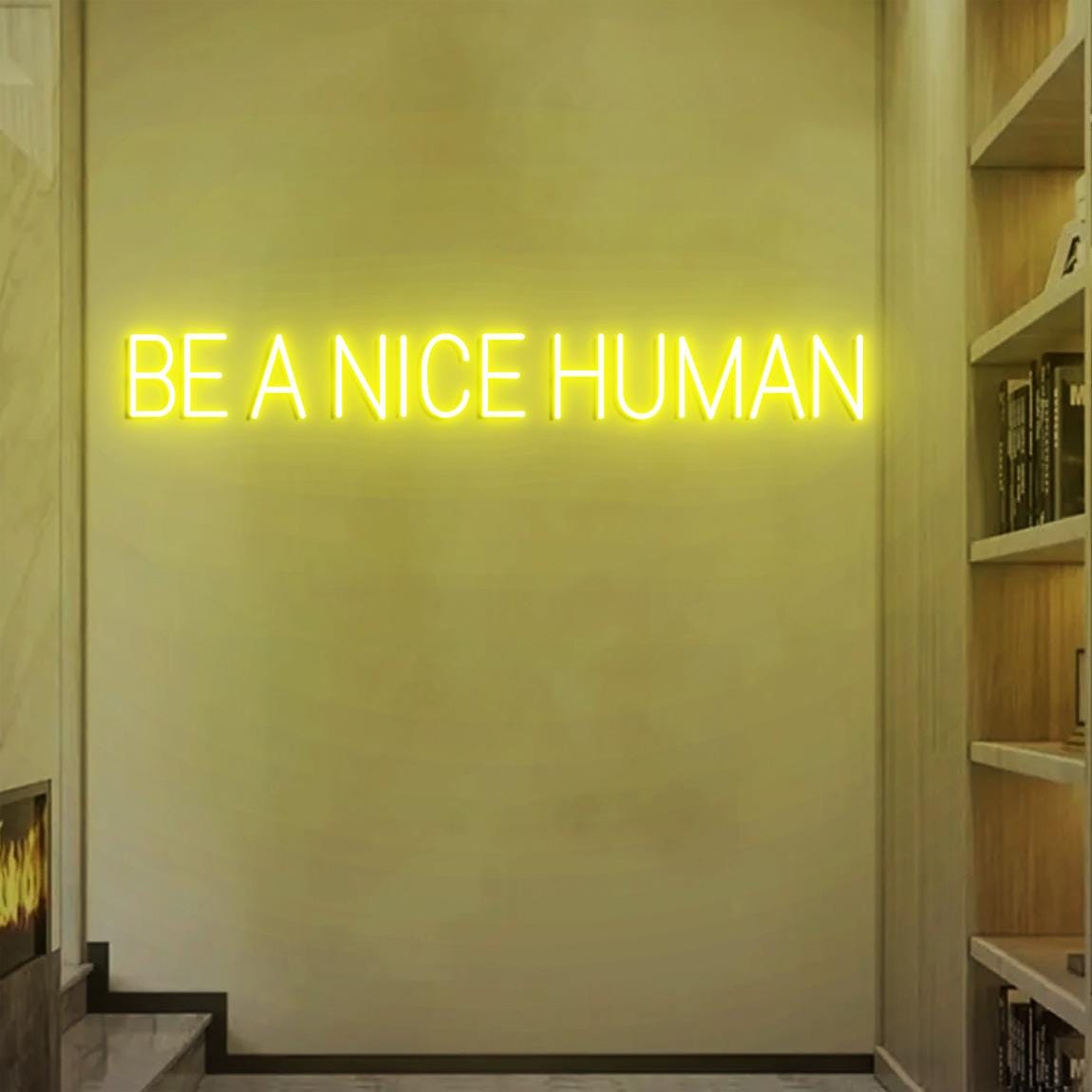 Be a Nice Human Neon Sign, Be a nice Human Wall Decor, Custom Neon Sign Positive Quote Home Vibe Decor, Be Kindness Quote Sign