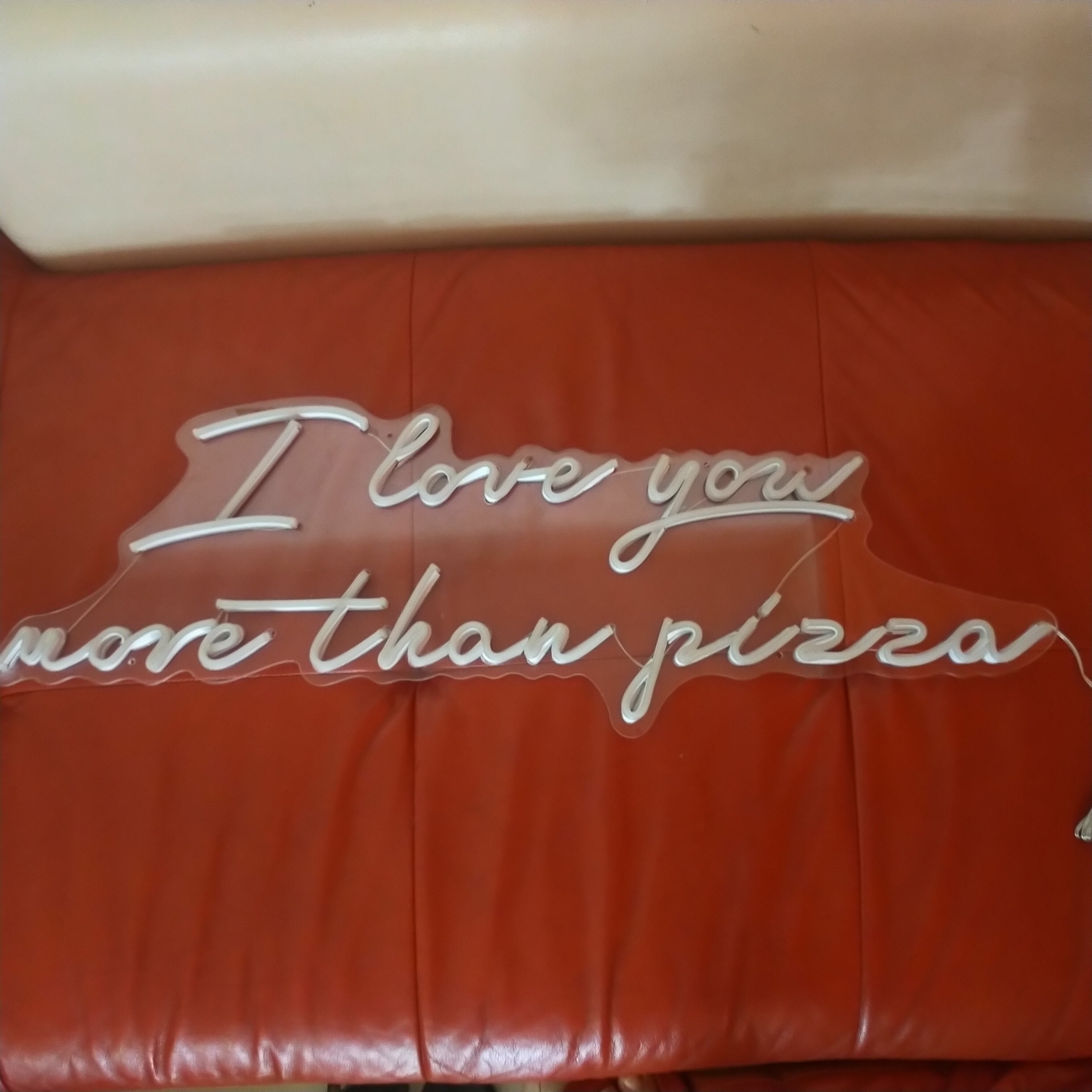 Custom Neon Sign I Love You More Than Pizza Neon Signs