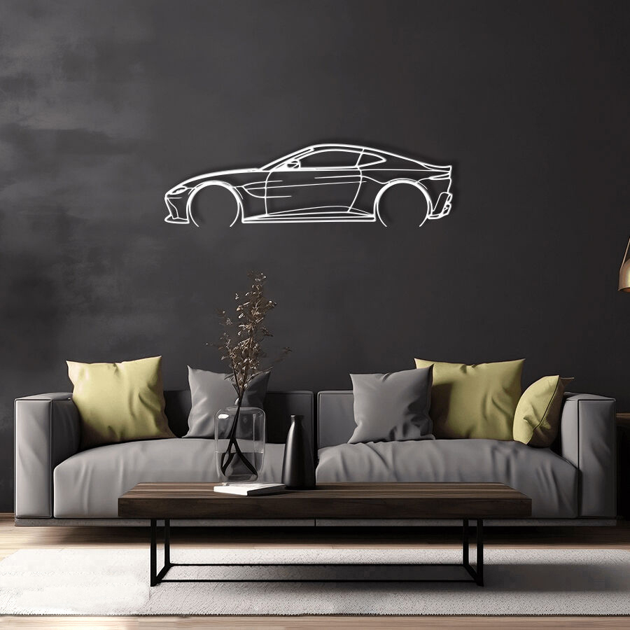 Aston Martin Vantage Raised Steel Wall Art