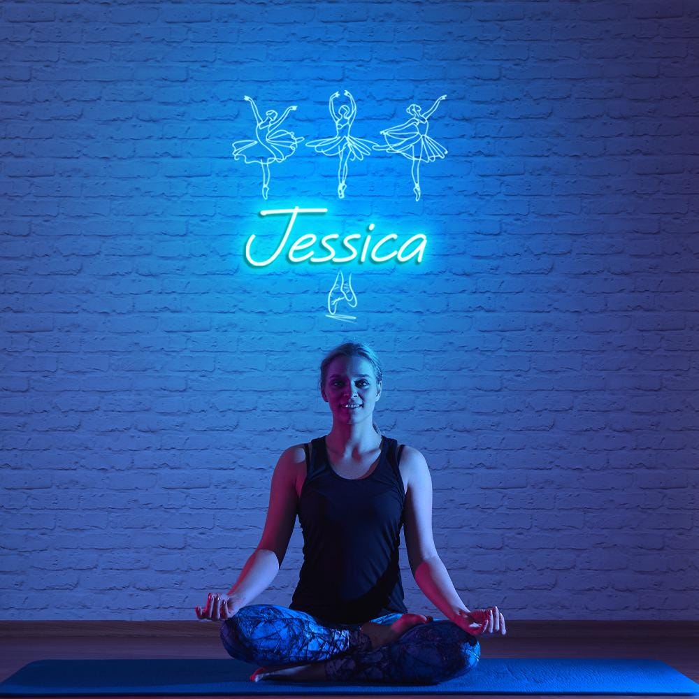 Personalized Name Ballet Neon Sign Gifts, Custom Ballerina Neon, Ballerina Neon ,Dance Teacher Gift, Dance Mom Neon Led, Gift For Dancer