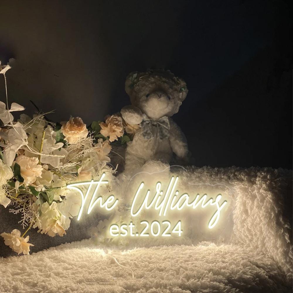 Wedding Battery Operated Neon Sign Custom, Neon Light for Home Decor, Neon Sign Wedding, Neon Name Sign for Wedding Decor, Wedding Neon Sign