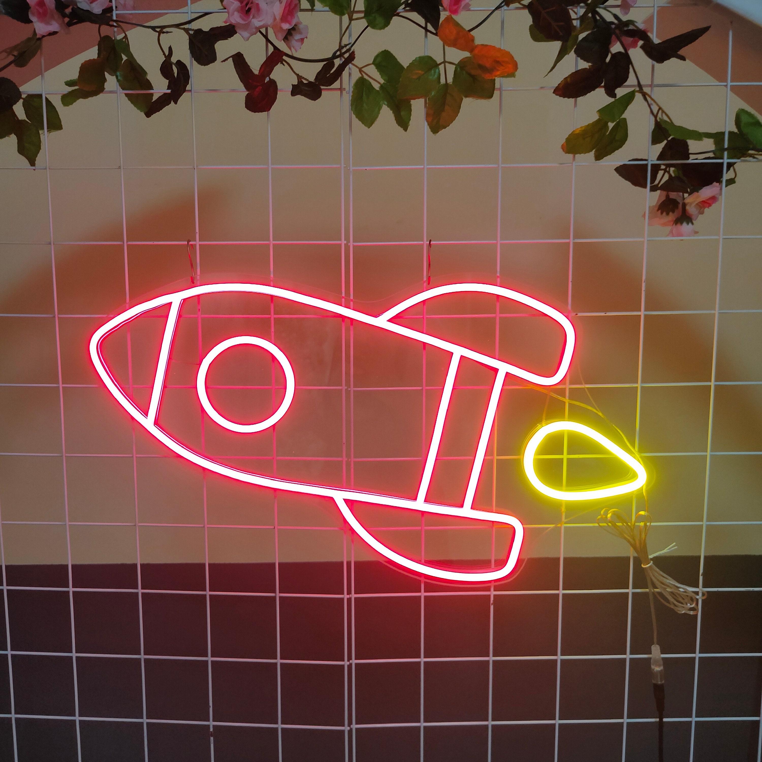 Neon Sign Rocket Decoration Custom Lights Room Home Decor Bedroom wall Hanging Bar Club Boy Personalized gifts Flexible light strip Banner