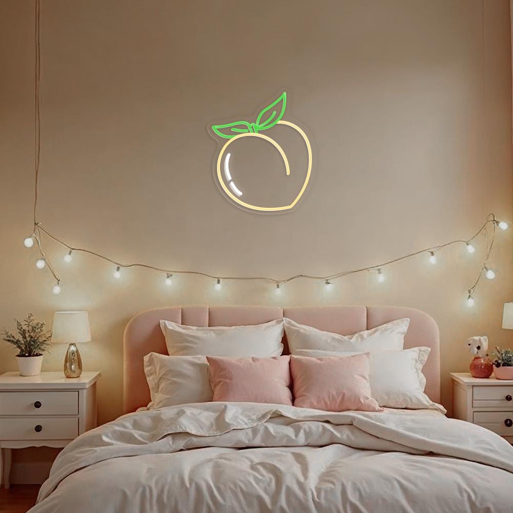 Peach Neon Sign, Fruit Led Sign, Peach Led Sign, Peach Neon Decor for Bedroom Living Room, Peach LED Sign, Fruit Neon Sign, Custom Neon Sign