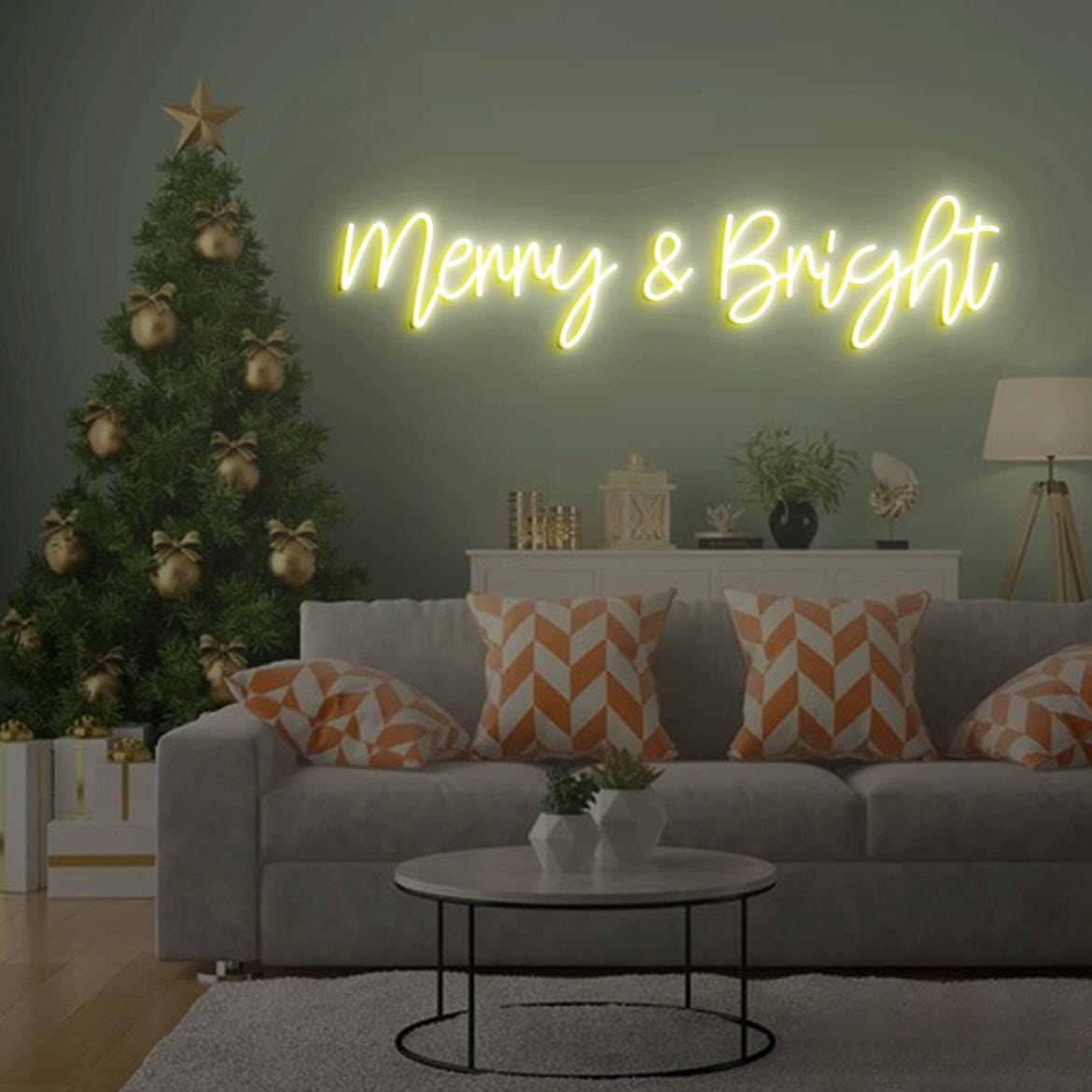 Merry and Bright Neon Sign, Merry Bright Holiday Home Decor, Sign for Xmas decor, Decorative Sign for Christmas Festive, Holiday Signs