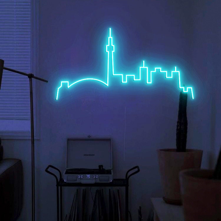 Toronto Skyline Neon Sign, Toronto City Decor, Skyline Neon Light, Custom Skyline Neon Sign