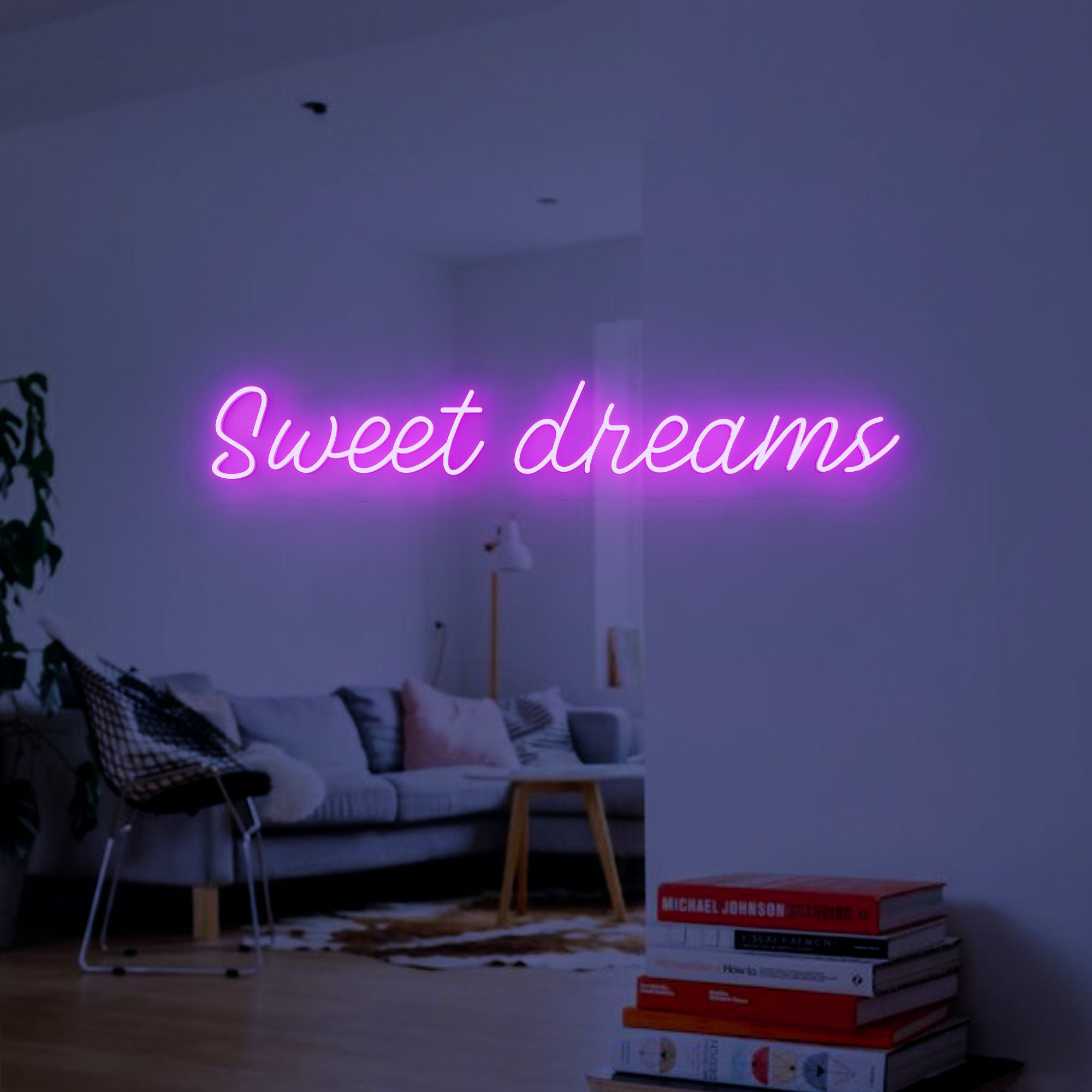 Sweet Dream Neon Sign Bedroom, Wall Art Night Light 3D Handmade Gift, Kid’s Room Home Decor,Neon Light Art,Bedroom Night Light