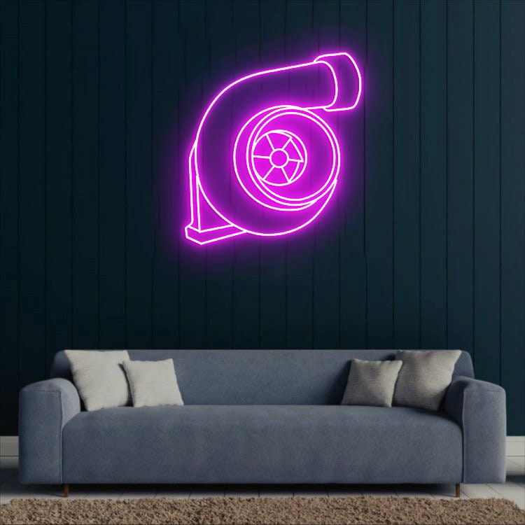 Turbo Neon Light, Turbo Wall Art, Car Garage Decor, Man Cave Gift, Gift for Men