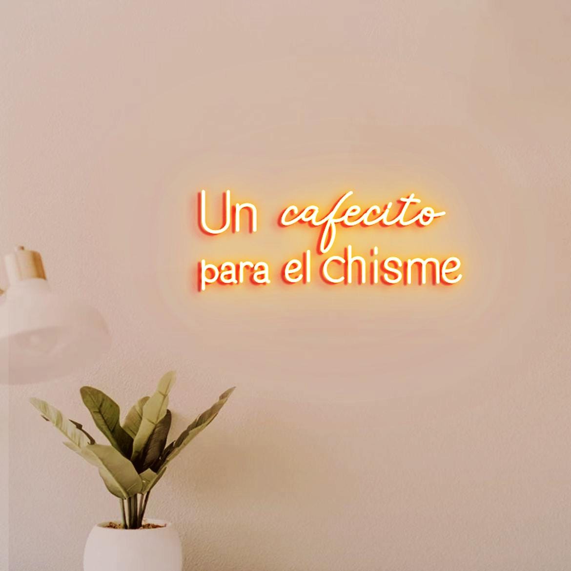 Un cafecito para el chisme Sign Neon Light, Spanish kitchen Decor, Spanish Coffee Sign, cafetería Sign, café Sign