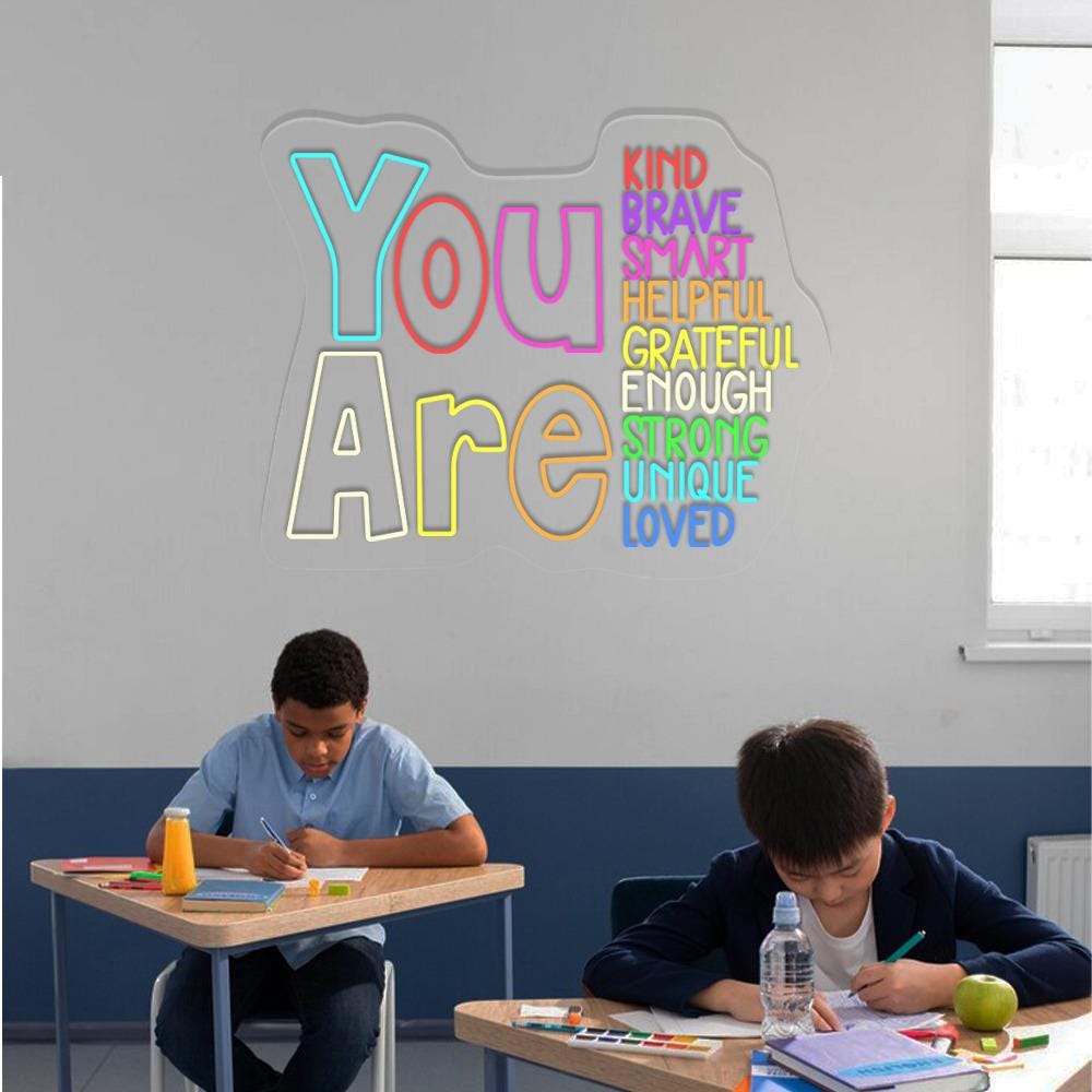You Are Kind Neon Sign, Back To School Neon, Kindergarten Teacher Neon, First Day Of School Neon Sign, Teacher Appreciation Gift For Teacher