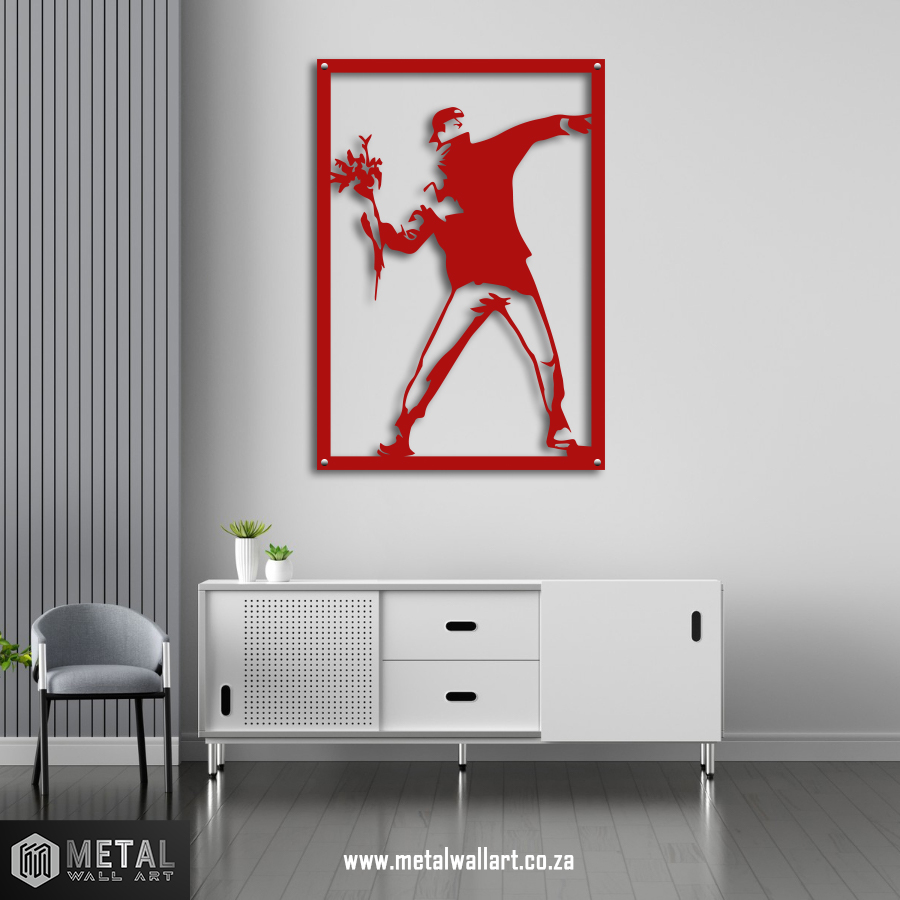 Banksy – Love Is In The Air (Flower Thrower) Adaption