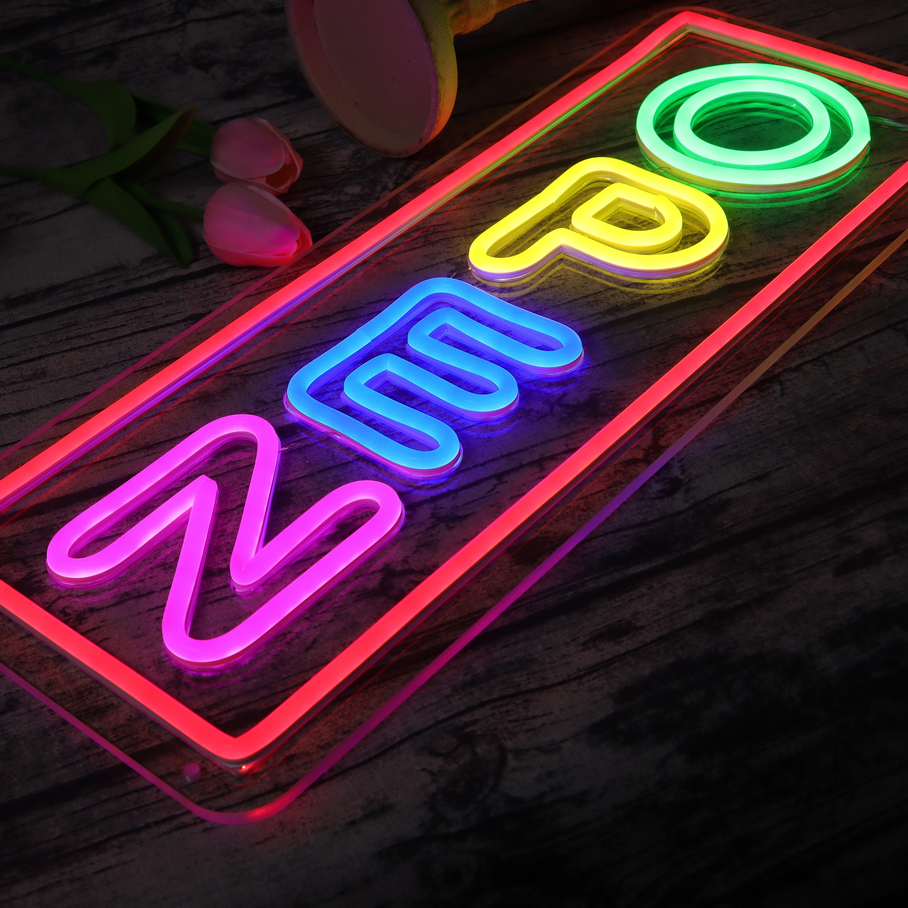 Neon OPEN Sign |For Business Sign | Open Neon Sign | Neon Open Lights for Bar Salon Store Hote l Wall Decor Neon Light Sign | Open Sign