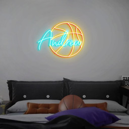 Customized Basketball Neon Sign Name, Basketball Bedroom Wall Neon Light Name, Customized Basketball Nursery Name, Basketball Birthday Gifts