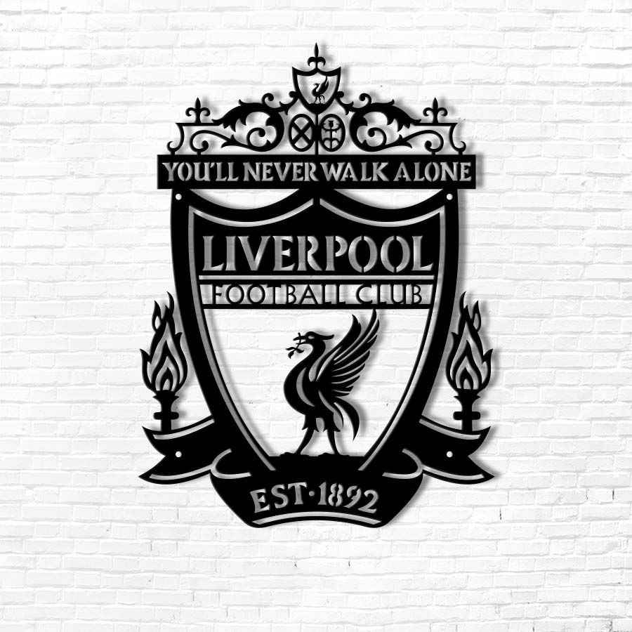 Liverpool FC Emblem Metal Signs Raised Steel Wall Art