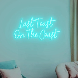 Last Toast On the Coast Sign Neon Light, Beach Bachelorette Party Backdrop Decor, Beach Bach Sign. Coastal Bachelorette Party Decor Neon