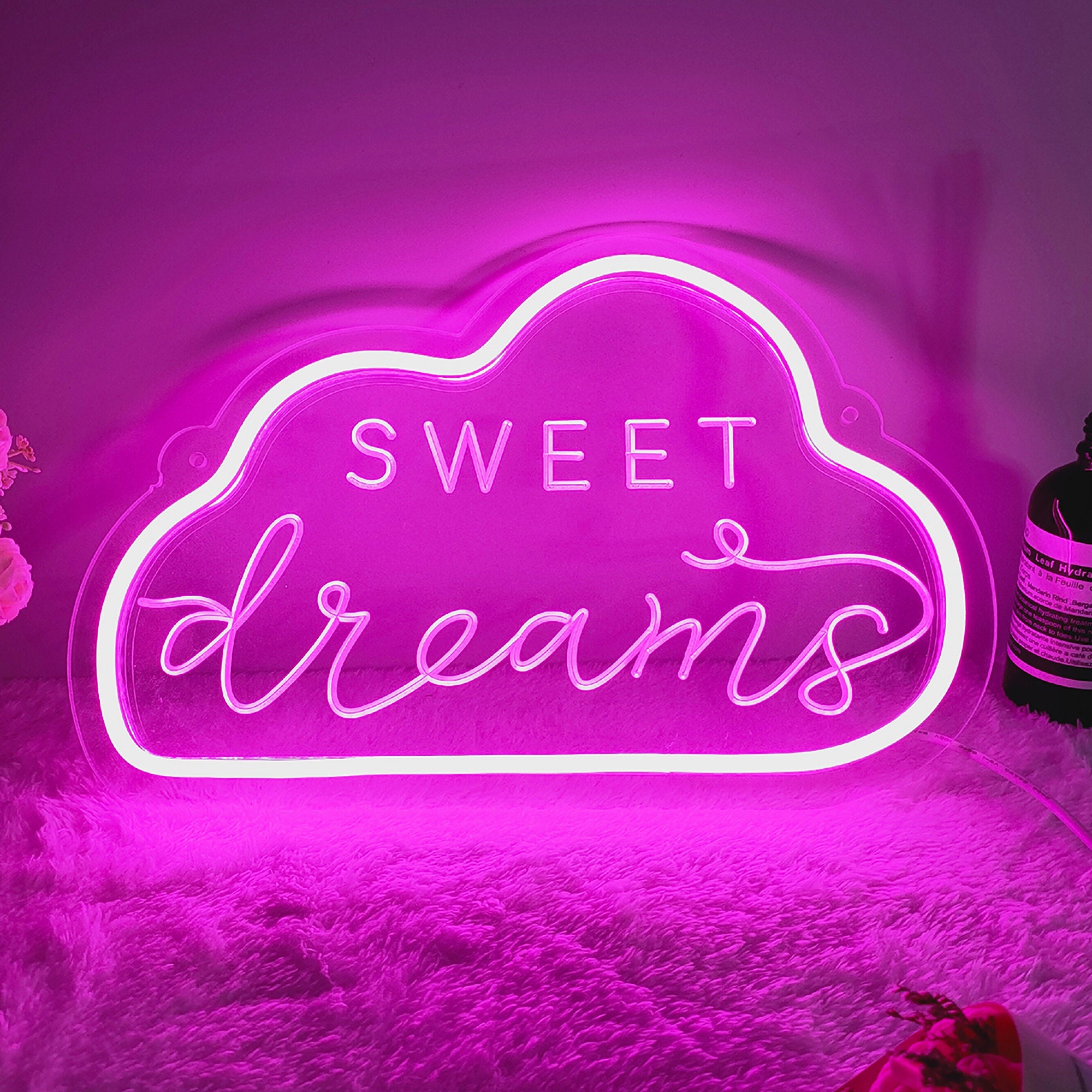 Neon Sign Sweet Dreams Night Light Children's Room Girl Bedroom Decoration daughter's favorite gift