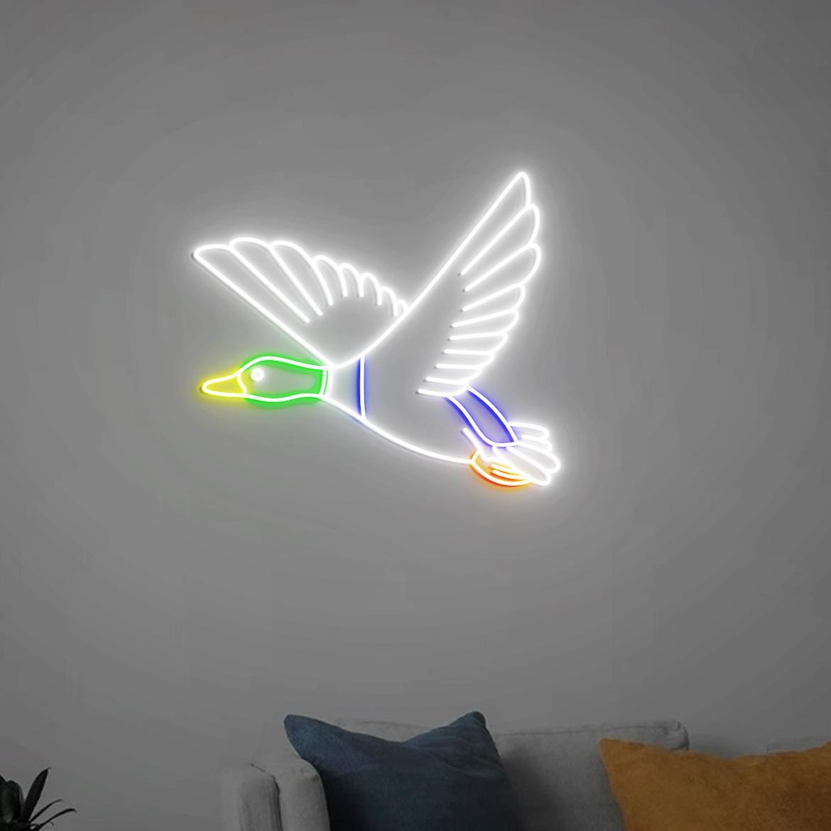 Mallard Duck Neon Light, Flying Duck Room Decoration, Duck Hunting Wall Art, Flying Mallards Gifts, Mallard Duck Gifts, Birthday Gifts