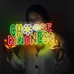 Choose Kindness Neon Sign, Cute Teacher Neon Sign, Teacher Smiley Face Neon Sign, Positive Affirmation Neon Sign, Group Teacher Neon Gifts