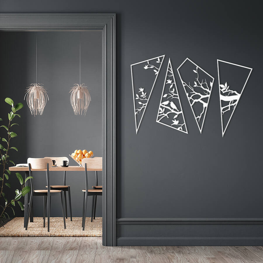 Birds & Branches Quadriptych Set