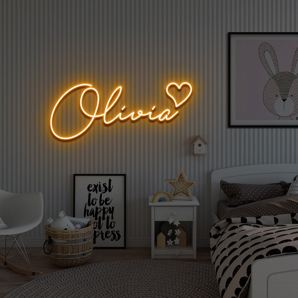 Custom Neon Name Sign Gifts, Kids Bedroom Neon Sign Light, Light Up Name Sign, Teens Boys Room Decor Girls Bedroom Ideas, Gift for Kids.