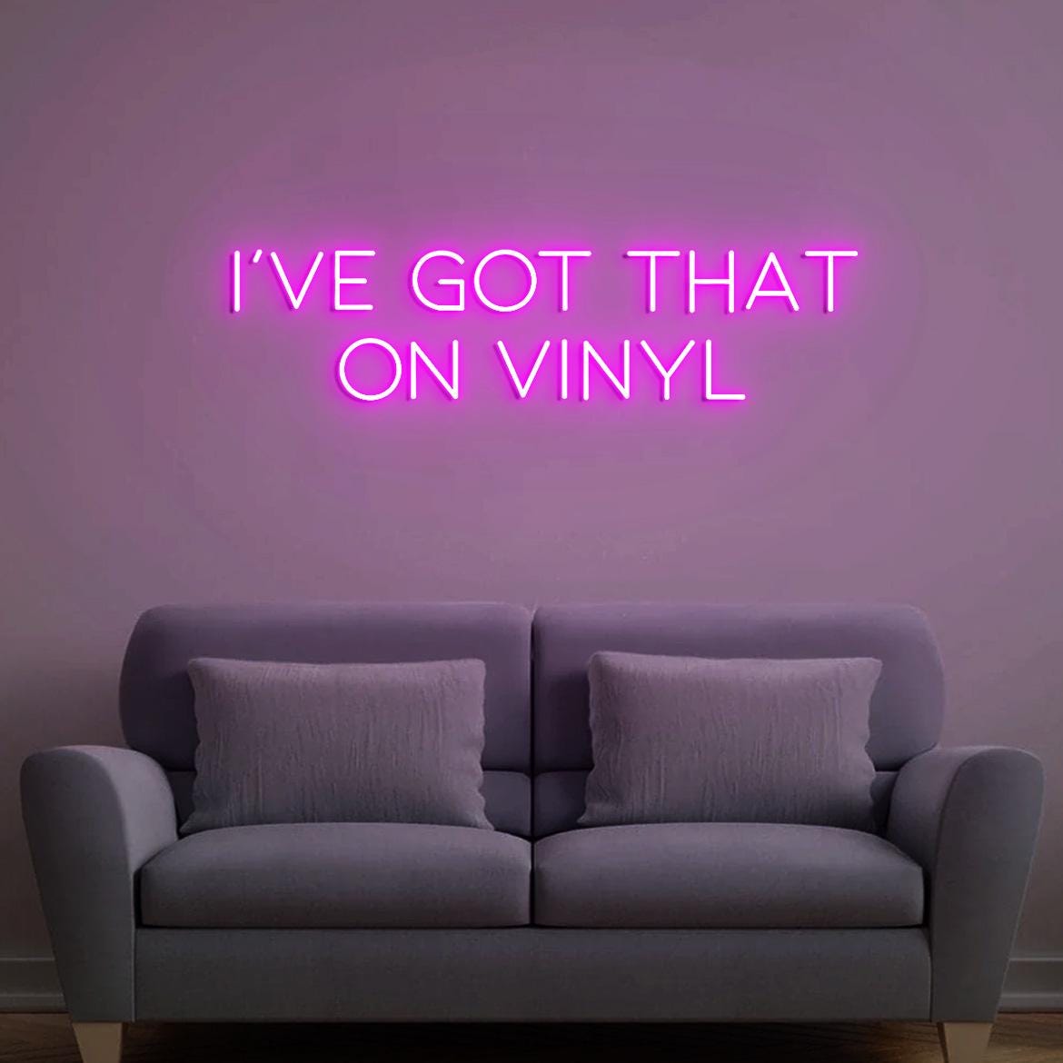 I've Got That on Vinyl, Vinyl Wall Neon Sign Decor, Music Bedroom Wall Sign, On Vinyl Record Sign, Music On Vinyl, Vinyl Record Store Decor