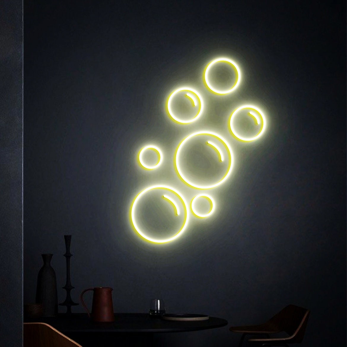 Bubbles Neon Sign, Champagne Wall Decor, Champagne Wall Party Decorations, Wedding Decoration, Champagne decor, Wedding backdrop