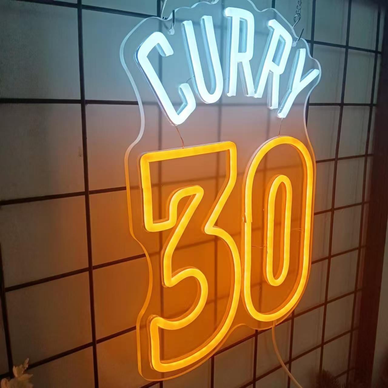 CURRY 30 Neon Sign | Custom Neon Sign | Neon Sign Wall decor | neon Sign Aesthetic | Neon sign art | Neon Led Light | Gift for boy